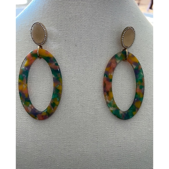 BaubleBar Oval Drop Earrings - Picture 2 of 3